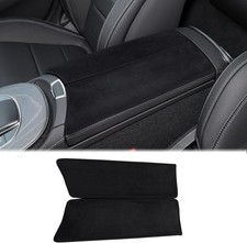 For Mercedes-Benz E-Class 2016-2022 Suede Nubuck Armrest Box Cover Mat Pad Black