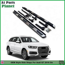 Fit Audi Q7 2015 to  2019 Running Boards Side Steps Running Bord Pair OEM Style