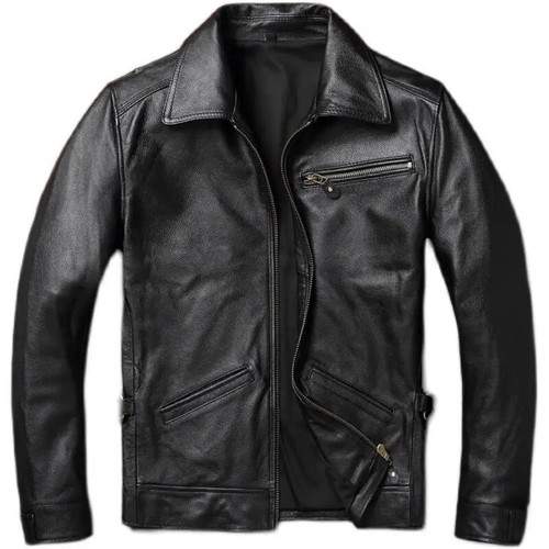 Men black genuine - black, leather