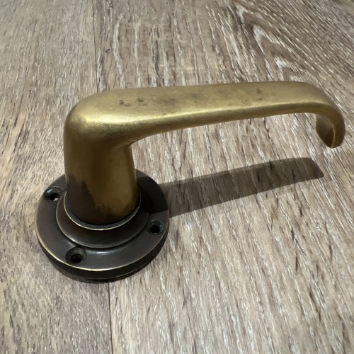 Vintage brass lever - brass, door