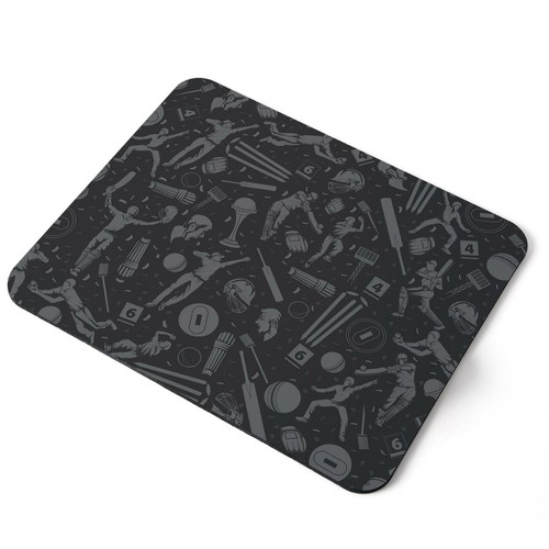 Mouse mat pad cricket - bw,