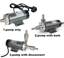 1/2'' Food Grade Magnetic Drive Brew Pump SS304 head barb 13mm Disconnects