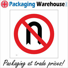 TR044 NO U TURN SIGN BUILDING