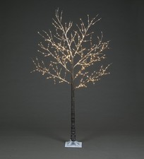 Snowtime Copper Wire Frosted Brown Twig Tree with 600 Warm White Lights - 1.8M