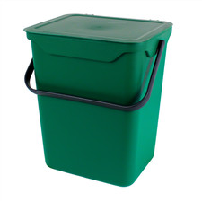 Easy Eco 10L Large Green Plastic Kitchen Compost Caddy/Food Bin