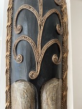 Hand Carved Wood African Tribal Face Mask Hand Painted Wall Décor Art 