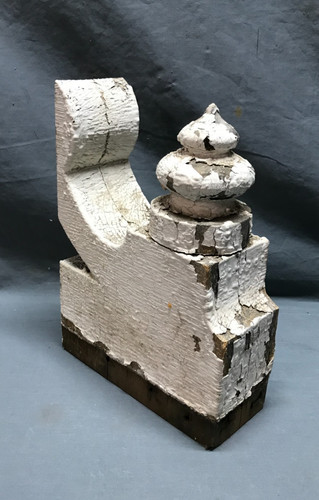 Single antique wood corbel - antique,