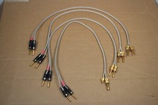 Qed Silver Special 25th anniversary edition Speaker Cable ( 4pc-2ft. ) mad in UK