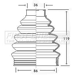 First line front outer boot - outer,