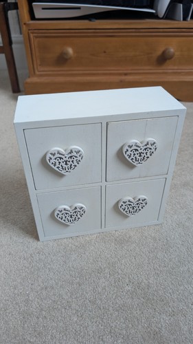 White shabby chic drawers - white,