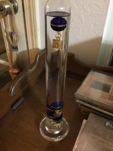 All glass galileo thermometer - glass,