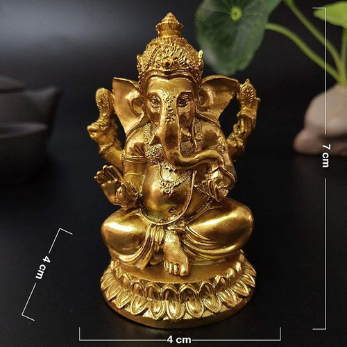 Gold lord ganesha statues - lord,