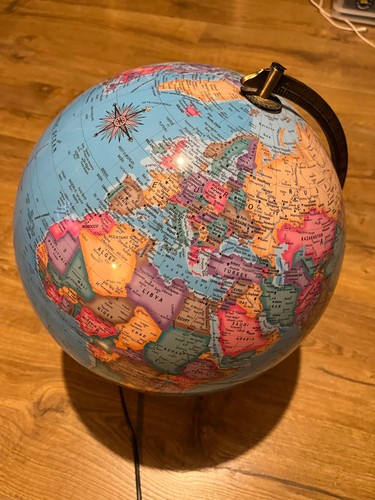Contemporary world globe - contemporary, lamp