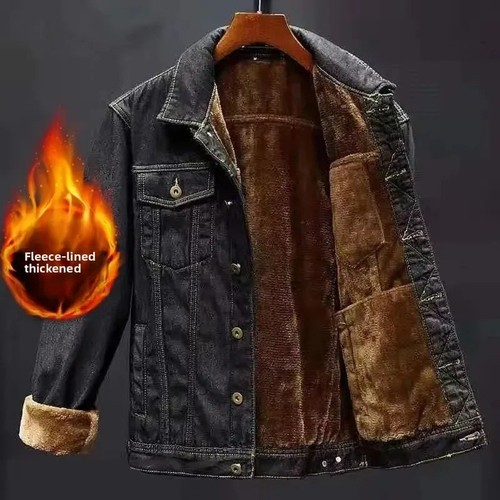 Denim jacket sherpa fleece - denim,