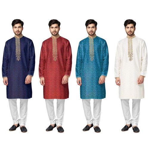 Mens jacquard kurta pajama - mens,