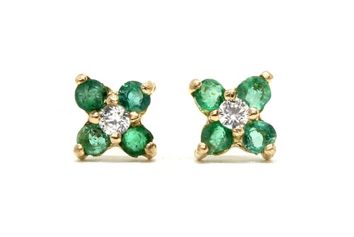 9ct gold emerald and - emerald, cz