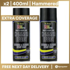 2 x Black Hammer Effect Spray