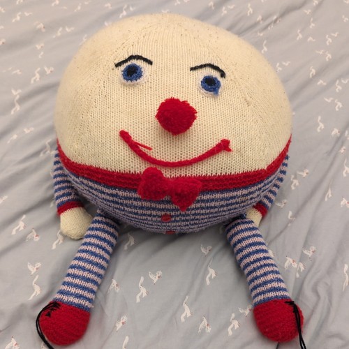 Large hand knitted humpty - knitted,