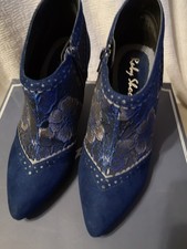 Ruby Shoo ankle boots Blue Lace Floral Pattern Size 3 worn once. Nicola