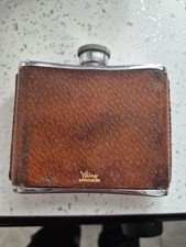VINTAGE LEATHER 4oz HIP FLASK