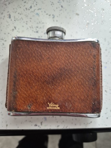 Vintage leather 4oz hip - hip, flask
