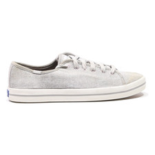 KEDS Low Top Trainers Grey Canvas Womens UK 5.5