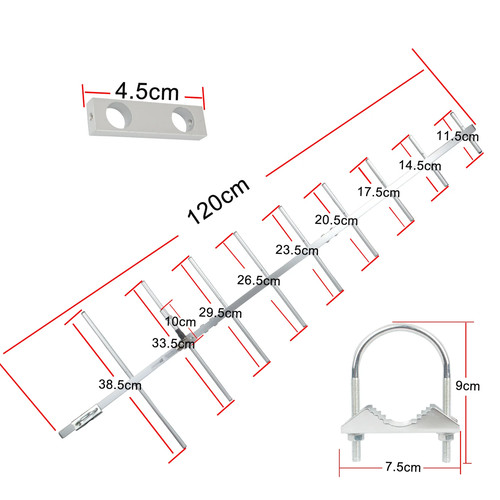 Yagi gamma antenna elements - yagi, 9