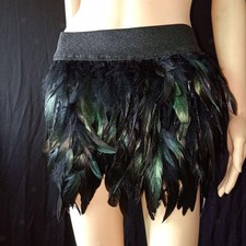 Feather Skirt Leather Hippie