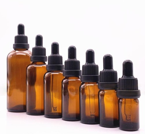 Amber glass dropper - amber,