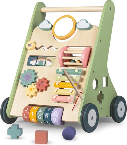 Wooden baby push walker - wooden,