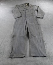 Coveralls Mens 40R Gray Herringbone 100% Cotton Workwear Boiler Suit Mechanic