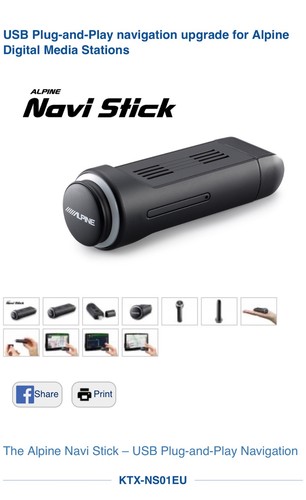 Alpine navi stick - usb, and