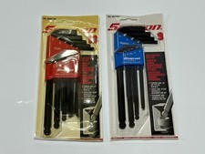 NEW Snap-On Tools USA (2) L Shaped Ball Hex Key Set- BHS13A SAE & BHM9A Metric