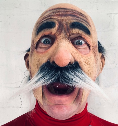 Funny old man - funny, mask
