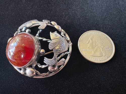 Vintage sterling silver amber - vintage,