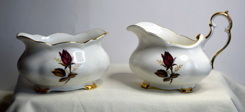 Vintage creamer and sugar - and,
