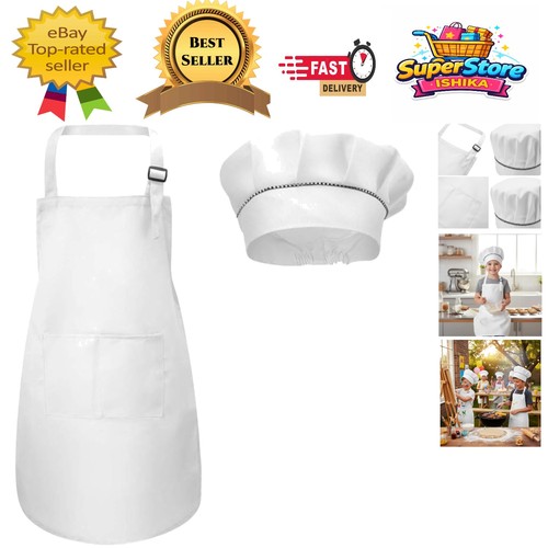 White kids apron and - white,