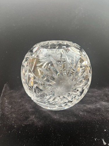 Vintage lead crystal rose bowl - lead,