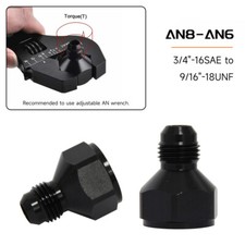 2PCS 8AN AN8 FEMALE to AN6 6AN MALE REDUCER EXPANDER HOSE FITTING ADAPTOR