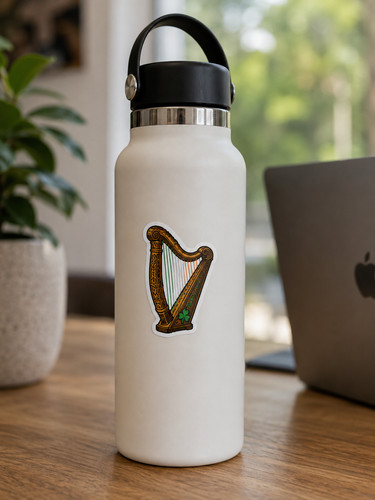 Irish celtic harp vinyl - celtic, decal