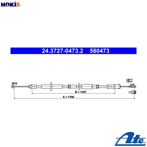 Cable pull parking brake - cable,