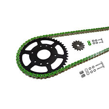Chainset with screw lock Enuma 525 MVXZ-2 for Kawasaki ZX7RR Green