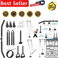 300lbs Cable Pulley System for Home Gym Workout - Versatile Strength Equipment