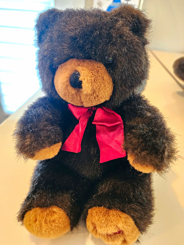 Harrods black brown teddy - &,
