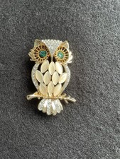 Golden/Silver “Owl” Brooch