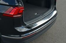 For Volkswagen Tiguan 2016-23: Chrome Rear Bumper Protector Scratch Guard Steel