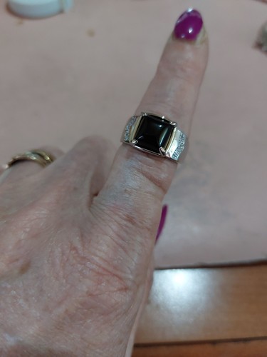 Mans silver signet ring 925 - silver,