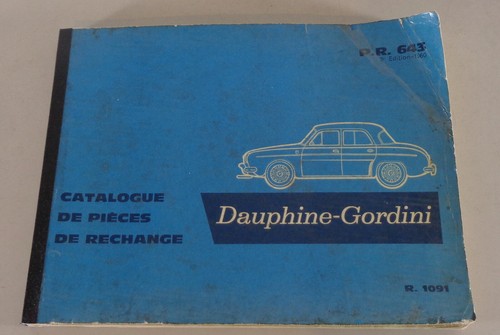 Parts catalog renault dauphine - parts,