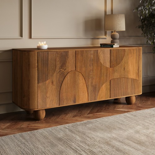Large mango wood sideboard - wood,