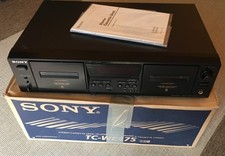 Sony TC-WE475 twin cassette tape deck w/pitch control/box/manual VGC UK only